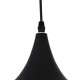 GloboStar® SHANGHAI BLACK 01025-B Μοντέρνο Κρεμαστό Φωτιστικό Οροφής Μονόφωτο 1 x E27 Μαύρο Μεταλλικό Καμπάνα Φ37 x Υ20cm