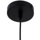 GloboStar® SHANGHAI BLACK 01025-B Μοντέρνο Κρεμαστό Φωτιστικό Οροφής Μονόφωτο 1 x E27 Μαύρο Μεταλλικό Καμπάνα Φ37 x Υ20cm