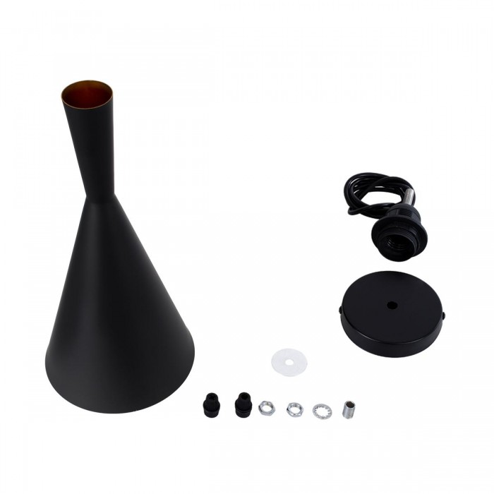 GloboStar® SHANGHAI BLACK 01025-C Μοντέρνο Κρεμαστό Φωτιστικό Οροφής Μονόφωτο 1 x E27 Μαύρο Μεταλλικό Καμπάνα Φ19 x Υ38cm GloboStar® SHANGHAI BLACK 01025-C Μοντέρνο Κρεμαστό Φωτιστικό Οροφής Μονόφωτο 1 x E27 Μαύρο Μεταλλικό Καμπάνα Φ19 x Υ38cm