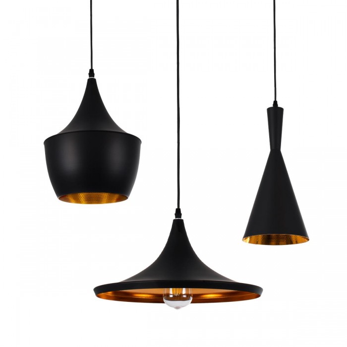 GloboStar® SHANGHAI BLACK 01025 SET 3 Μοντέρνα Κρεμαστά Φωτιστικά Οροφής Τρίφωτο 3 x E27 Μαύρα Μεταλλικά Καμπάνα GloboStar® SHANGHAI BLACK 01025 SET 3 Μοντέρνα Κρεμαστά Φωτιστικά Οροφής Τρίφωτο 3 x E27 Μαύρα Μεταλλικά Καμπάνα