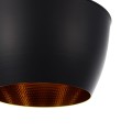 GloboStar® SHANGHAI BLACK 01025 SET 3 Μοντέρνα Κρεμαστά Φωτιστικά Οροφής Τρίφωτο 3 x E27 Μαύρα Μεταλλικά Καμπάνα