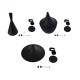 GloboStar® SHANGHAI BLACK 01025 SET 3 Μοντέρνα Κρεμαστά Φωτιστικά Οροφής Τρίφωτο 3 x E27 Μαύρα Μεταλλικά Καμπάνα GloboStar® SHANGHAI BLACK 01025 SET 3 Μοντέρνα Κρεμαστά Φωτιστικά Οροφής Τρίφωτο 3 x E27 Μαύρα Μεταλλικά Καμπάνα