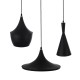 GloboStar® SHANGHAI BLACK 01025 SET 3 Μοντέρνα Κρεμαστά Φωτιστικά Οροφής Τρίφωτο 3 x E27 Μαύρα Μεταλλικά Καμπάνα GloboStar® SHANGHAI BLACK 01025 SET 3 Μοντέρνα Κρεμαστά Φωτιστικά Οροφής Τρίφωτο 3 x E27 Μαύρα Μεταλλικά Καμπάνα