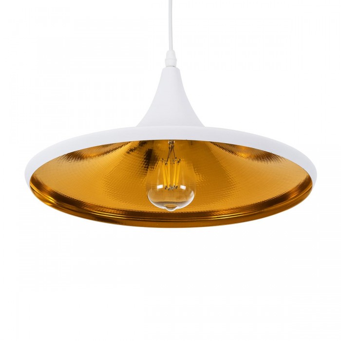 GloboStar® SHANGHAI WHITE 01026-B Μοντέρνο Κρεμαστό Φωτιστικό Οροφής Μονόφωτο 1 x E27 Λευκό Μεταλλικό Καμπάνα Φ37 x Υ17cm GloboStar® SHANGHAI WHITE 01026-B Μοντέρνο Κρεμαστό Φωτιστικό Οροφής Μονόφωτο 1 x E27 Λευκό Μεταλλικό Καμπάνα Φ37 x Υ17cm
