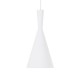 GloboStar® SHANGHAI WHITE 01026-C Μοντέρνο Κρεμαστό Φωτιστικό Οροφής Μονόφωτο 1 x E27 Λευκό Μεταλλικό Καμπάνα Φ19 x Υ38cm