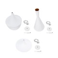 GloboStar® SHANGHAI WHITE 01026 SET 3 Μοντέρνα Κρεμαστά Φωτιστικά Οροφής Τρίφωτο 3 x E27 Λευκά Μεταλλικά Καμπάνα