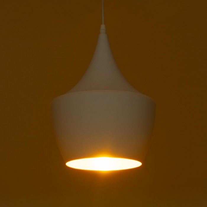 GloboStar® SHANGHAI WHITE 01026 SET 3 Μοντέρνα Κρεμαστά Φωτιστικά Οροφής Τρίφωτο 3 x E27 Λευκά Μεταλλικά Καμπάνα