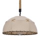 GloboStar® ANTOINETTE 01028 Vintage Κρεμαστό Φωτιστικό Οροφής Μονόφωτο 1 x E27 με Μπεζ Σχοινί και Καπέλο Φ35 x Y20cm GloboStar® ANTOINETTE 01028 Vintage Κρεμαστό Φωτιστικό Οροφής Μονόφωτο 1 x E27 με Μπεζ Σχοινί και Καπέλο Φ35 x Y20cm