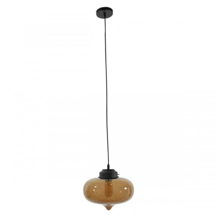 GloboStar® QUINN 01029 Vintage Κρεμαστό Φωτιστικό Οροφής Μονόφωτο 1 x E27 Γυάλινο Φιμέ Καφέ Φ26 x Y20cm GloboStar® QUINN 01029 Vintage Κρεμαστό Φωτιστικό Οροφής Μονόφωτο 1 x E27 Γυάλινο Φιμέ Καφέ Φ26 x Y20cm
