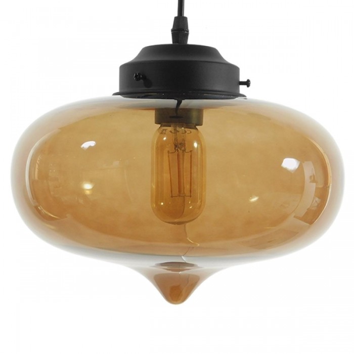 GloboStar® QUINN 01029 Vintage Κρεμαστό Φωτιστικό Οροφής Μονόφωτο 1 x E27 Γυάλινο Φιμέ Καφέ Φ26 x Y20cm GloboStar® QUINN 01029 Vintage Κρεμαστό Φωτιστικό Οροφής Μονόφωτο 1 x E27 Γυάλινο Φιμέ Καφέ Φ26 x Y20cm