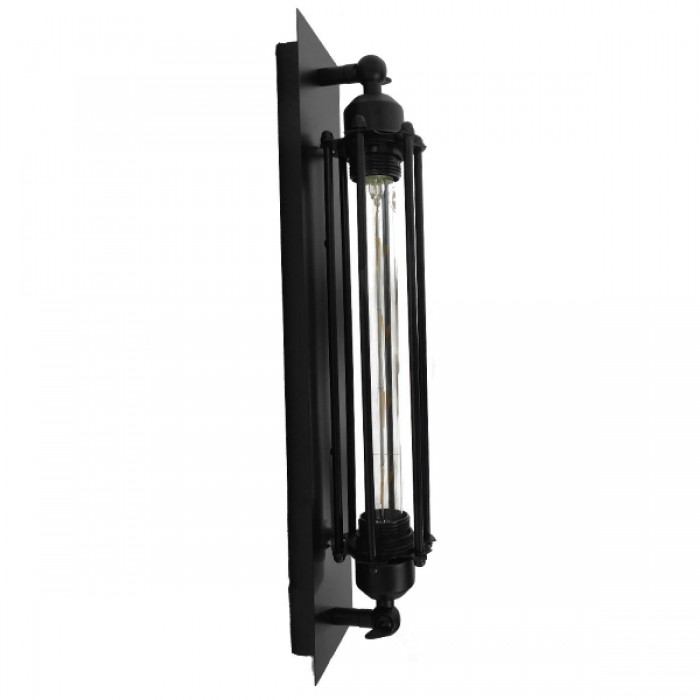 GloboStar® TUBULAR 01033 Vintage Industrial Φωτιστικό Τοίχου Απλίκα Δίφωτο Μαύρο Μεταλλικό Πλέγμα Μ14 x Π13 x Υ47cm GloboStar® TUBULAR 01033 Vintage Industrial Φωτιστικό Τοίχου Απλίκα Δίφωτο Μαύρο Μεταλλικό Πλέγμα Μ14 x Π13 x Υ47cm
