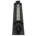 GloboStar® TUBULAR 01033 Vintage Industrial Φωτιστικό Τοίχου Απλίκα Δίφωτο Μαύρο Μεταλλικό Πλέγμα Μ14 x Π13 x Υ47cm