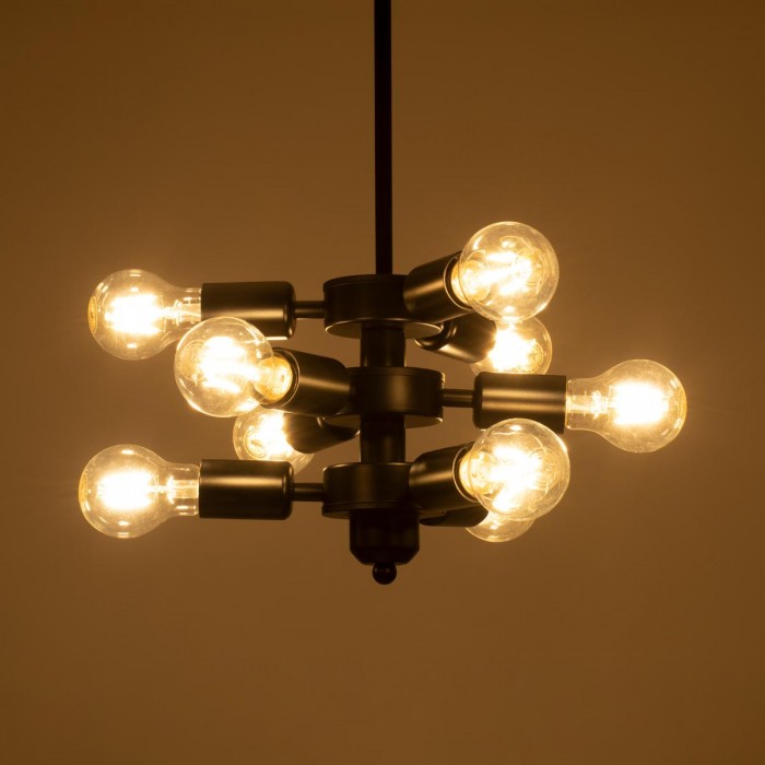 GloboStar® DELIR 01035 Μοντέρνο Industrial Φωτιστικό Οροφής Πολύφωτο Μαύρο Μεταλλικό Φ24 x Y23cm GloboStar® DELIR 01035 Μοντέρνο Industrial Φωτιστικό Οροφής Πολύφωτο Μαύρο Μεταλλικό Φ24 x Y23cm