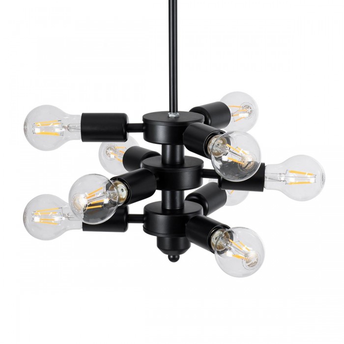 GloboStar® DELIR 01035 Μοντέρνο Industrial Φωτιστικό Οροφής Πολύφωτο Μαύρο Μεταλλικό Φ24 x Y23cm GloboStar® DELIR 01035 Μοντέρνο Industrial Φωτιστικό Οροφής Πολύφωτο Μαύρο Μεταλλικό Φ24 x Y23cm