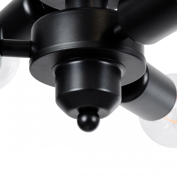 GloboStar® DELIR 01035 Μοντέρνο Industrial Φωτιστικό Οροφής Πολύφωτο Μαύρο Μεταλλικό Φ24 x Y23cm GloboStar® DELIR 01035 Μοντέρνο Industrial Φωτιστικό Οροφής Πολύφωτο Μαύρο Μεταλλικό Φ24 x Y23cm