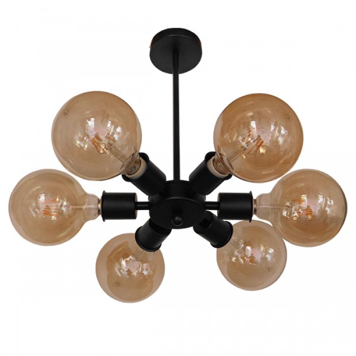 GloboStar® CONFOR 01036 Μοντέρνο Industrial Φωτιστικό Οροφης Πολύφωτο Μαύρο Μεταλλικό Φ24 x Y8cm GloboStar® CONFOR 01036 Μοντέρνο Industrial Φωτιστικό Οροφης Πολύφωτο Μαύρο Μεταλλικό Φ24 x Y8cm