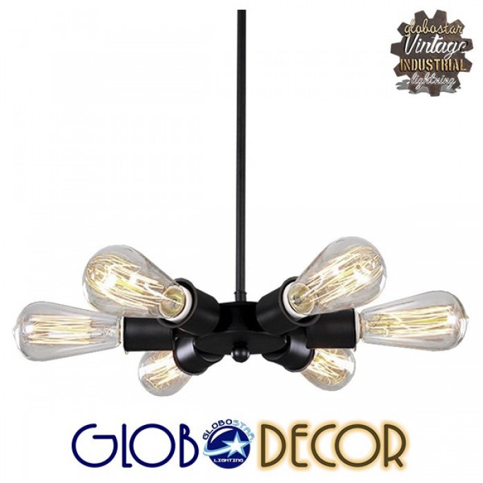 GloboStar® CONFOR 01036 Μοντέρνο Industrial Φωτιστικό Οροφης Πολύφωτο Μαύρο Μεταλλικό Φ24 x Y8cm GloboStar® CONFOR 01036 Μοντέρνο Industrial Φωτιστικό Οροφης Πολύφωτο Μαύρο Μεταλλικό Φ24 x Y8cm