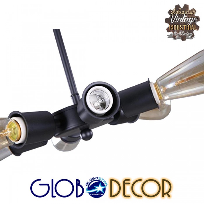 GloboStar® CONFOR 01036 Μοντέρνο Industrial Φωτιστικό Οροφης Πολύφωτο Μαύρο Μεταλλικό Φ24 x Y8cm GloboStar® CONFOR 01036 Μοντέρνο Industrial Φωτιστικό Οροφης Πολύφωτο Μαύρο Μεταλλικό Φ24 x Y8cm