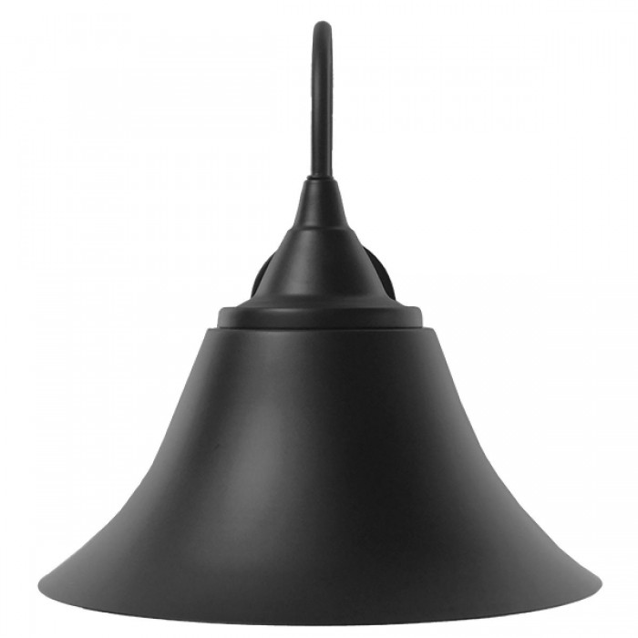 GloboStar® BELL 01038 Vintage Industrial Φωτιστικό Τοίχου Απλίκα Μονόφωτο Μαύρο Καμπάνα Φ30 x Μ35 x Π30 x Υ30cm