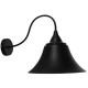 GloboStar® BELL 01038 Vintage Industrial Φωτιστικό Τοίχου Απλίκα Μονόφωτο Μαύρο Καμπάνα Φ30 x Μ35 x Π30 x Υ30cm