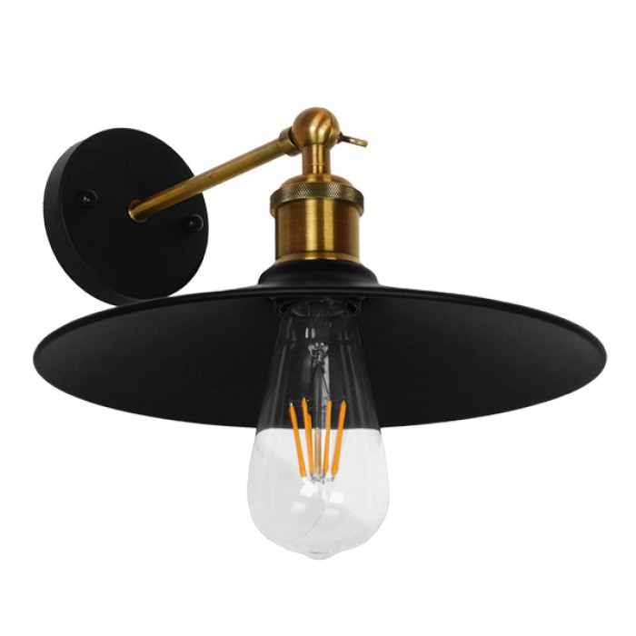GloboStar® MINIMALL 01039 Vintage Industrial Φωτιστικό Τοίχου Απλίκα Μονόφωτο Μαύρο Μεταλλικό Καμπάνα Φ26 x Μ39 x Π26 x Υ18cm GloboStar® MINIMALL 01039 Vintage Industrial Φωτιστικό Τοίχου Απλίκα Μονόφωτο Μαύρο Μεταλλικό Καμπάνα Φ26 x Μ39 x Π26 x Υ18cm