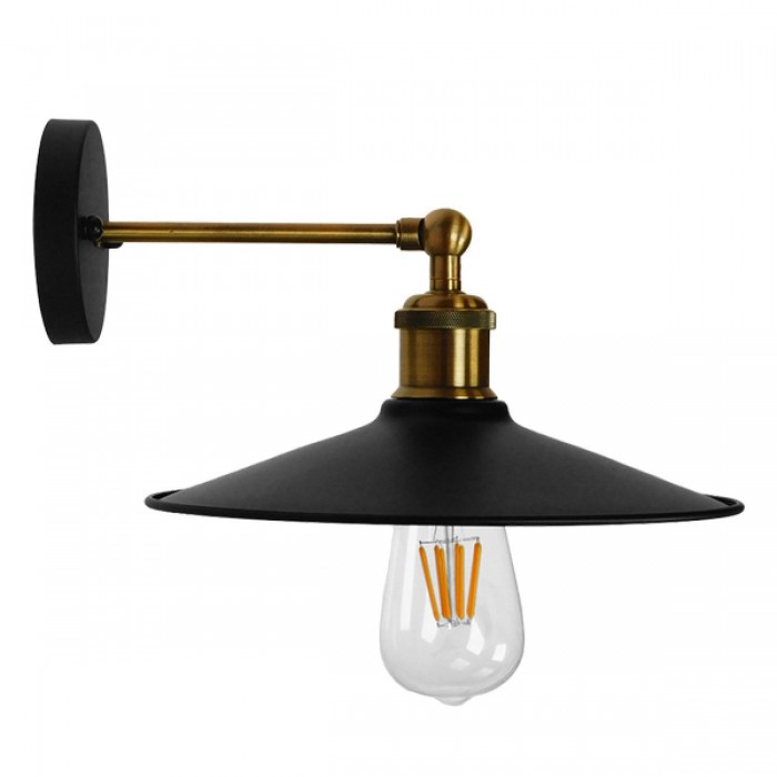 GloboStar® MINIMALL 01039 Vintage Industrial Φωτιστικό Τοίχου Απλίκα Μονόφωτο Μαύρο Μεταλλικό Καμπάνα Φ26 x Μ39 x Π26 x Υ18cm GloboStar® MINIMALL 01039 Vintage Industrial Φωτιστικό Τοίχου Απλίκα Μονόφωτο Μαύρο Μεταλλικό Καμπάνα Φ26 x Μ39 x Π26 x Υ18cm