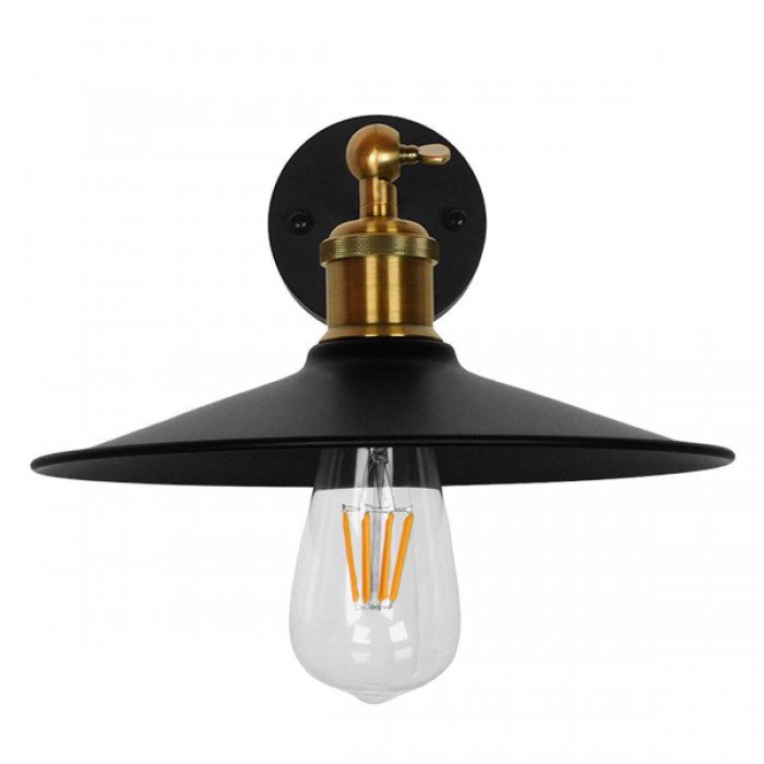 GloboStar® MINIMALL 01039 Vintage Industrial Φωτιστικό Τοίχου Απλίκα Μονόφωτο Μαύρο Μεταλλικό Καμπάνα Φ26 x Μ39 x Π26 x Υ18cm GloboStar® MINIMALL 01039 Vintage Industrial Φωτιστικό Τοίχου Απλίκα Μονόφωτο Μαύρο Μεταλλικό Καμπάνα Φ26 x Μ39 x Π26 x Υ18cm