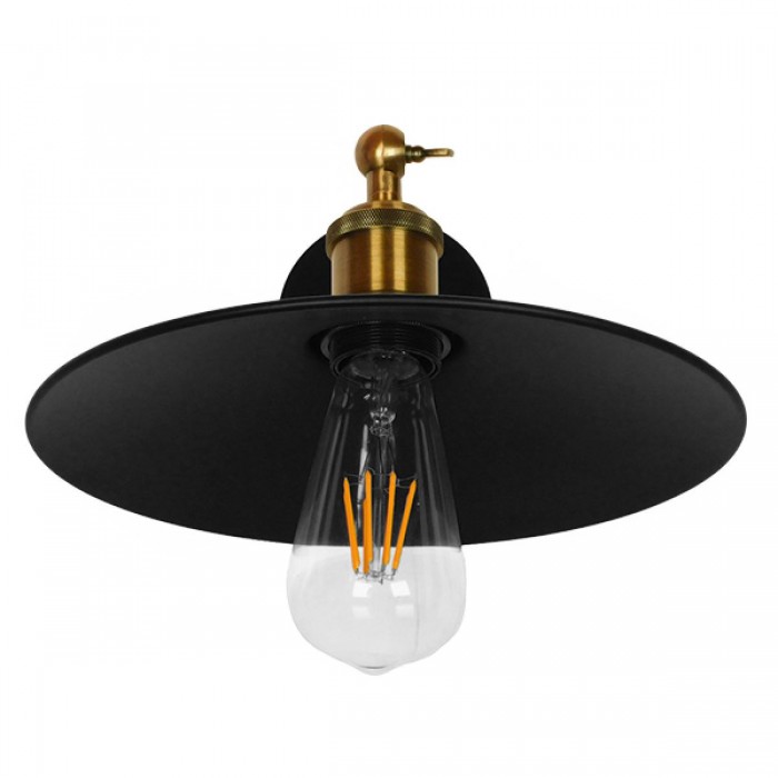 GloboStar® MINIMALL 01039 Vintage Industrial Φωτιστικό Τοίχου Απλίκα Μονόφωτο Μαύρο Μεταλλικό Καμπάνα Φ26 x Μ39 x Π26 x Υ18cm GloboStar® MINIMALL 01039 Vintage Industrial Φωτιστικό Τοίχου Απλίκα Μονόφωτο Μαύρο Μεταλλικό Καμπάνα Φ26 x Μ39 x Π26 x Υ18cm