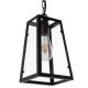 GloboStar® LIMA 01040 Vintage Industrial Κρεμαστό Φωτιστικό Οροφής Μονόφωτο Μαύρο Μεταλλικό Μ17 x Π14 x Υ26cm