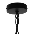 GloboStar® LIMA 01040 Vintage Industrial Κρεμαστό Φωτιστικό Οροφής Μονόφωτο Μαύρο Μεταλλικό Μ17 x Π14 x Υ26cm