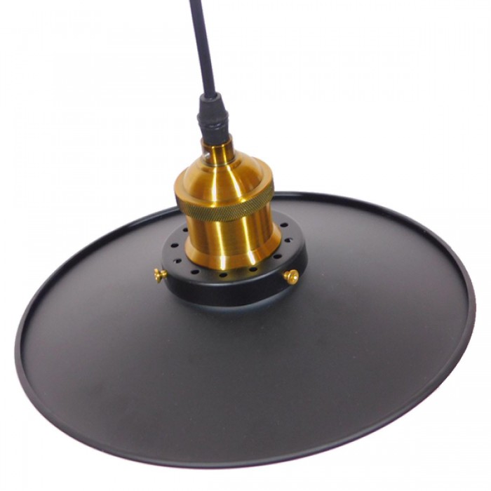 GloboStar® CARAVEL 01042 Vintage Industrial Κρεμαστό Φωτιστικό Οροφής Μονόφωτο Μαύρο Μεταλλικό Καμπάνα Φ36 x Y13cm GloboStar® CARAVEL 01042 Vintage Industrial Κρεμαστό Φωτιστικό Οροφής Μονόφωτο Μαύρο Μεταλλικό Καμπάνα Φ36 x Y13cm