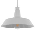 GloboStar® RAY 01043 Vintage Industrial Κρεμαστό Φωτιστικό Οροφής Μονόφωτο 1 x E27 Λευκό Μεταλλικό Καμπάνα Φ36 x Y25cm GloboStar® RAY 01043 Vintage Industrial Κρεμαστό Φωτιστικό Οροφής Μονόφωτο 1 x E27 Λευκό Μεταλλικό Καμπάνα Φ36 x Y25cm