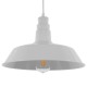GloboStar® RAY 01043 Vintage Industrial Κρεμαστό Φωτιστικό Οροφής Μονόφωτο 1 x E27 Λευκό Μεταλλικό Καμπάνα Φ36 x Y25cm