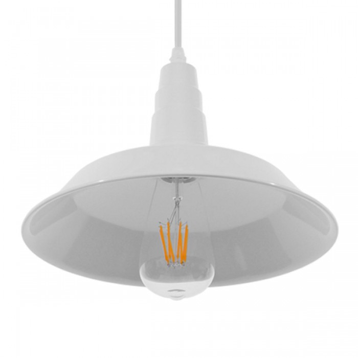 GloboStar® RAY 01044 Vintage Industrial Κρεμαστό Φωτιστικό Οροφής Μονόφωτο 1 x E27 Λευκό Μεταλλικό Καμπάνα Φ26 x Y25cm GloboStar® RAY 01044 Vintage Industrial Κρεμαστό Φωτιστικό Οροφής Μονόφωτο 1 x E27 Λευκό Μεταλλικό Καμπάνα Φ26 x Y25cm