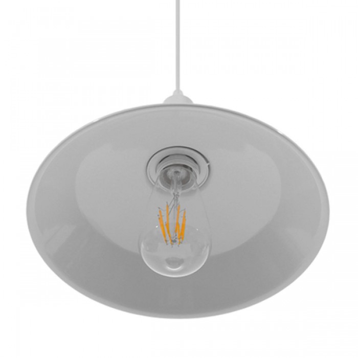 GloboStar® RAY 01044 Vintage Industrial Κρεμαστό Φωτιστικό Οροφής Μονόφωτο 1 x E27 Λευκό Μεταλλικό Καμπάνα Φ26 x Y25cm GloboStar® RAY 01044 Vintage Industrial Κρεμαστό Φωτιστικό Οροφής Μονόφωτο 1 x E27 Λευκό Μεταλλικό Καμπάνα Φ26 x Y25cm