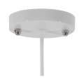 GloboStar® RAY 01044 Vintage Industrial Κρεμαστό Φωτιστικό Οροφής Μονόφωτο 1 x E27 Λευκό Μεταλλικό Καμπάνα Φ26 x Y25cm