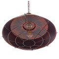 GloboStar® BARN 01045 Vintage Industrial Κρεμαστό Φωτιστικό Οροφής Μονόφωτο 1 x E27 Καφέ Σκουριά Μεταλλικό Καμπάνα Φ46 x Y25cm