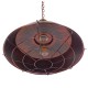 GloboStar® BARN 01045 Vintage Industrial Κρεμαστό Φωτιστικό Οροφής Μονόφωτο 1 x E27 Καφέ Σκουριά Μεταλλικό Καμπάνα Φ46 x Y25cm