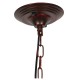 GloboStar® BARN 01045 Vintage Industrial Κρεμαστό Φωτιστικό Οροφής Μονόφωτο 1 x E27 Καφέ Σκουριά Μεταλλικό Καμπάνα Φ46 x Y25cm