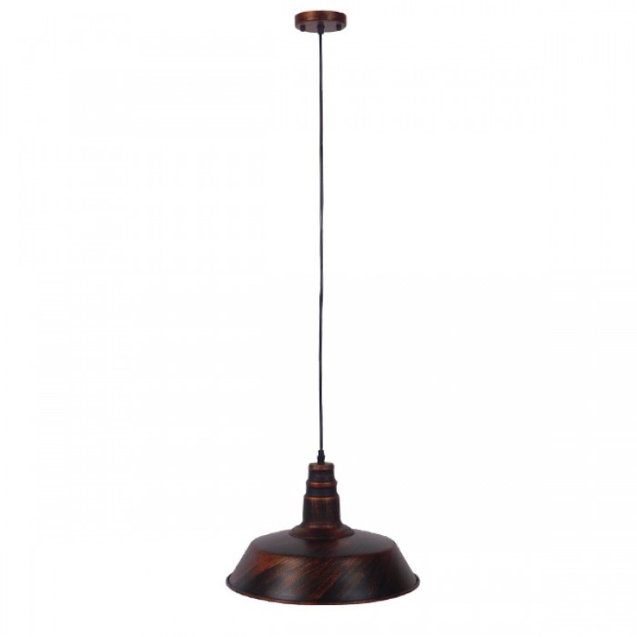 GloboStar® RAY 01046 Vintage Industrial Κρεμαστό Φωτιστικό Οροφής Μονόφωτο 1 x E27 Καφέ Σκουριά Μεταλλικό Καμπάνα Φ36 x Y25cm GloboStar® RAY 01046 Vintage Industrial Κρεμαστό Φωτιστικό Οροφής Μονόφωτο 1 x E27 Καφέ Σκουριά Μεταλλικό Καμπάνα Φ36 x Y25cm
