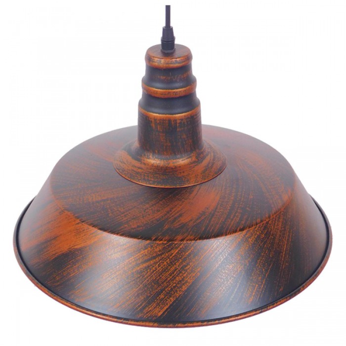 GloboStar® RAY 01046 Vintage Industrial Κρεμαστό Φωτιστικό Οροφής Μονόφωτο 1 x E27 Καφέ Σκουριά Μεταλλικό Καμπάνα Φ36 x Y25cm GloboStar® RAY 01046 Vintage Industrial Κρεμαστό Φωτιστικό Οροφής Μονόφωτο 1 x E27 Καφέ Σκουριά Μεταλλικό Καμπάνα Φ36 x Y25cm