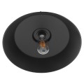 GloboStar® RAY 01049 Vintage Industrial Κρεμαστό Φωτιστικό Οροφής Μονόφωτο 1 x E27 Μαύρο Μεταλλικό Καμπάνα Φ36 x Y25cm