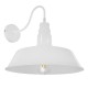 GloboStar® SORD 01051 Vintage Industrial Φωτιστικό Τοίχου Απλίκα Μονόφωτο Λευκό Μεταλλικό Καμπάνα Φ36 x Μ42 x Π36 x Υ32cm
