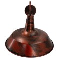 GloboStar® SORD 01052  Vintage Industrial Φωτιστικό Τοίχου Απλίκα Μονόφωτο Καφέ Σκουριά Μεταλλικό Καμπάνα Φ36 x Μ42 x Π36 x Υ32cm