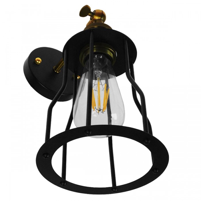 GloboStar® CATEL 01054 Vintage Industrial Φωτιστικό Τοίχου Απλίκα Μονόφωτο Μαύρο Μεταλλικό Πλέγμα Φ15 x Μ26 x Π15 x Υ30cm GloboStar® CATEL 01054 Vintage Industrial Φωτιστικό Τοίχου Απλίκα Μονόφωτο Μαύρο Μεταλλικό Πλέγμα Φ15 x Μ26 x Π15 x Υ30cm