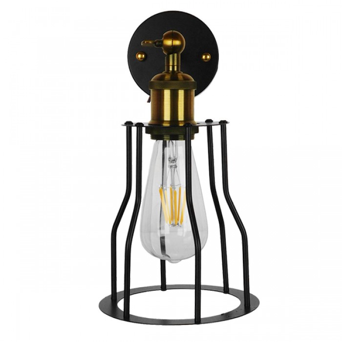 GloboStar® CATEL 01054 Vintage Industrial Φωτιστικό Τοίχου Απλίκα Μονόφωτο Μαύρο Μεταλλικό Πλέγμα Φ15 x Μ26 x Π15 x Υ30cm GloboStar® CATEL 01054 Vintage Industrial Φωτιστικό Τοίχου Απλίκα Μονόφωτο Μαύρο Μεταλλικό Πλέγμα Φ15 x Μ26 x Π15 x Υ30cm