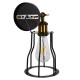 GloboStar® CATEL 01054 Vintage Industrial Φωτιστικό Τοίχου Απλίκα Μονόφωτο Μαύρο Μεταλλικό Πλέγμα Φ15 x Μ26 x Π15 x Υ30cm GloboStar® CATEL 01054 Vintage Industrial Φωτιστικό Τοίχου Απλίκα Μονόφωτο Μαύρο Μεταλλικό Πλέγμα Φ15 x Μ26 x Π15 x Υ30cm