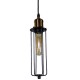 GloboStar® KLECE 01057 Vintage Industrial Κρεμαστό Φωτιστικό Οροφής Μονόφωτο Μαύρο Μεταλλικό Πλέγμα Φ7 x Y35cm