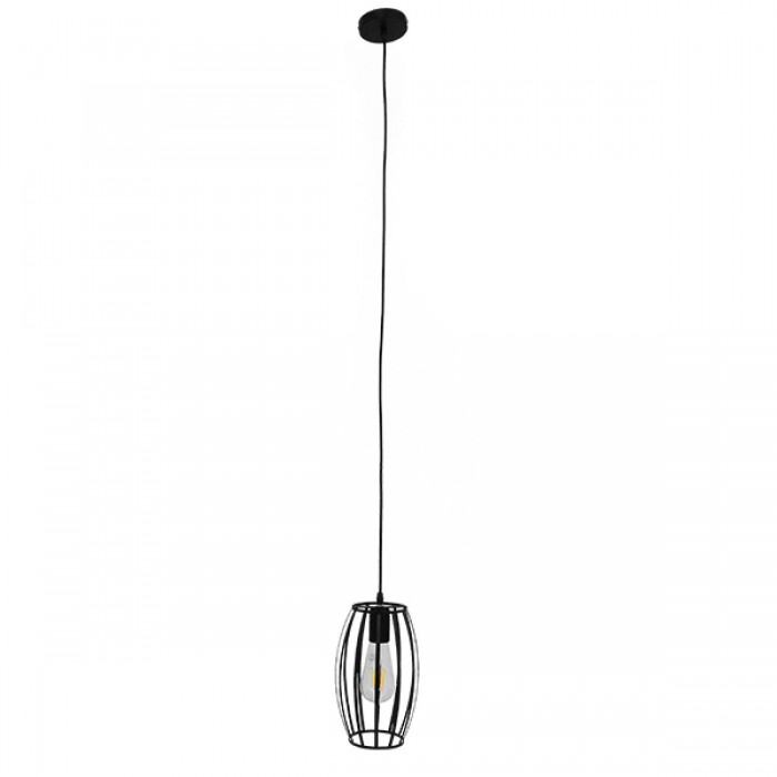 GloboStar® ZEBRA 01062 Vintage Industrial Κρεμαστό Φωτιστικό Οροφής Μονόφωτο Μαύρο Μεταλλικό Πλέγμα Φ15 x Y24cm GloboStar® ZEBRA 01062 Vintage Industrial Κρεμαστό Φωτιστικό Οροφής Μονόφωτο Μαύρο Μεταλλικό Πλέγμα Φ15 x Y24cm
