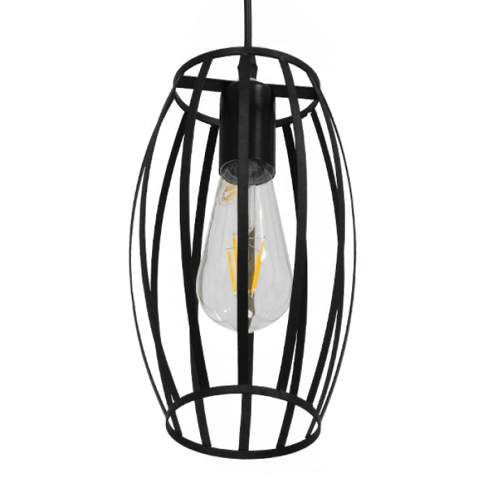 GloboStar® ZEBRA 01062 Vintage Industrial Κρεμαστό Φωτιστικό Οροφής Μονόφωτο Μαύρο Μεταλλικό Πλέγμα Φ15 x Y24cm GloboStar® ZEBRA 01062 Vintage Industrial Κρεμαστό Φωτιστικό Οροφής Μονόφωτο Μαύρο Μεταλλικό Πλέγμα Φ15 x Y24cm